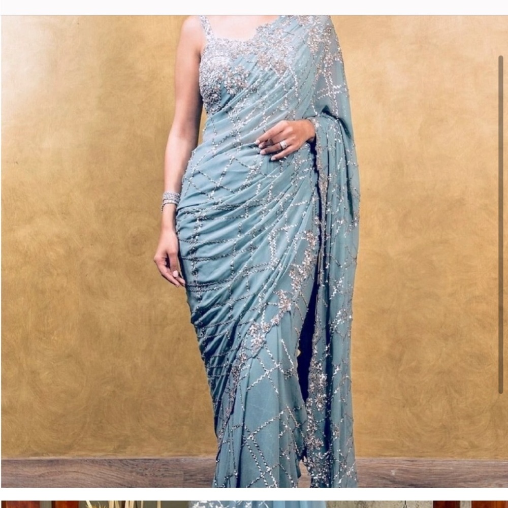 Georgette designer saree